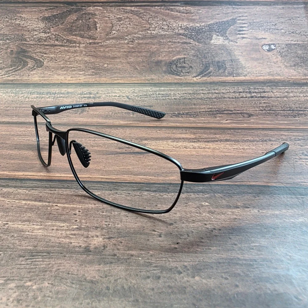 Nike Avid EV0589‎ 001 606 Matte Black Rectangular Eyeglasses Mens Frames